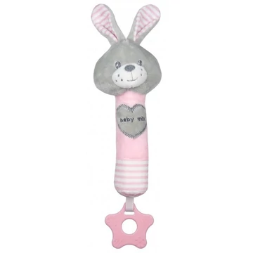 Baby Mix Plüss sípoló marok figura - Nyuszilány