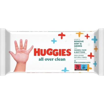 Huggies All Over Clean törlőkendő 56 lap