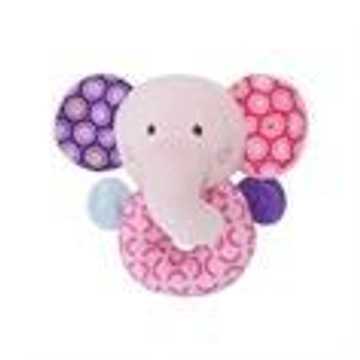 Lorelli Toys Plüss csörgő karika - pink elefánt