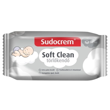 Sudocrem Soft Clean törlőkendő 55 lapos 
