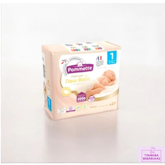 Pommette Premium Active Nadrágpelenka 1-es méret 2-5 kg