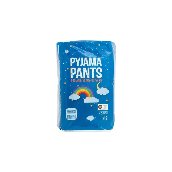Pyjama Pants éjszakai bugyipelenka L-es méret, 8-15 év (27-57 kg)